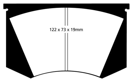 EBC 64-66 Ac Cobra 7.0 Redstuff performance front brake pads, high-performance brake pads for classic AC Cobra vehicles.