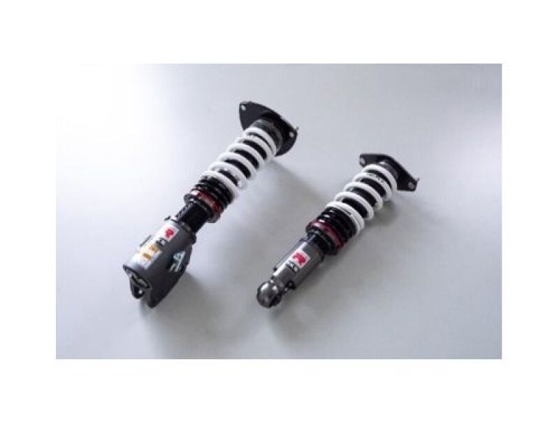 HKS Hipermax R GRB/GVB coilovers for Subaru, showing the full suspension kit with adjustable shock absorbers and springs.