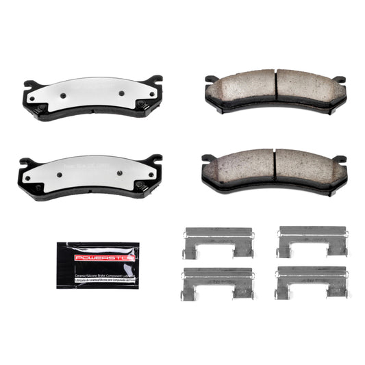 PowerStop Z36 Truck & Tow brake pads for Cadillac Escalade, front or rear, with hardware for enhanced performance and stopping power.