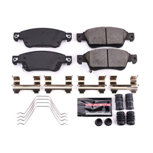 PowerStop Z23 Evolution Sport brake pads with hardware for Infiniti G35 2007-2008 front performance braking system
