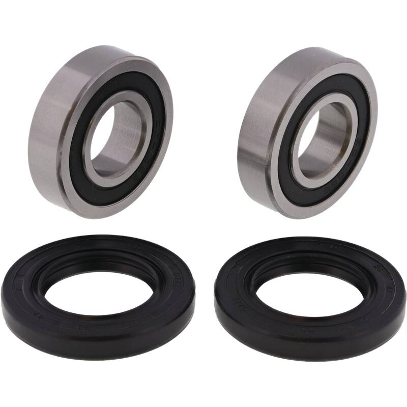All Balls Racing front wheel bearing kit for Honda CBF500 (Euro) 2004-2007 showing bearings and packaging.