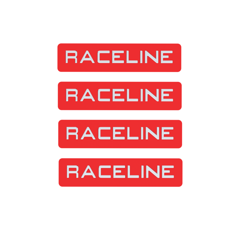 Raceline 960MB silver snap-in wheel center cap showing a round metal cap with the Raceline logo for vehicle wheels.