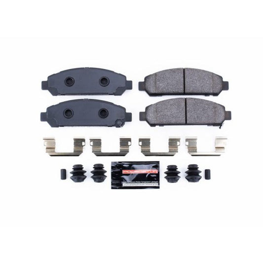 PowerStop Z23 Evolution Sport front brake pads with hardware for 2009-2016 Toyota Venza, performance brake pad set.