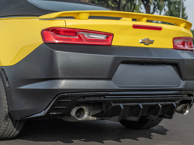 2016-Up Camaro |  Performance Track Style MATTE BLACK Rear Quad Exit Diffuser