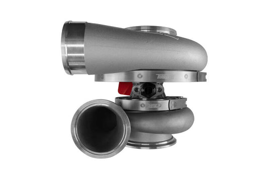 Turbosmart 8280 V-Band 1.24AR external wastegate installed on TS-1 turbocharger, showcasing high-performance turbocharger components.