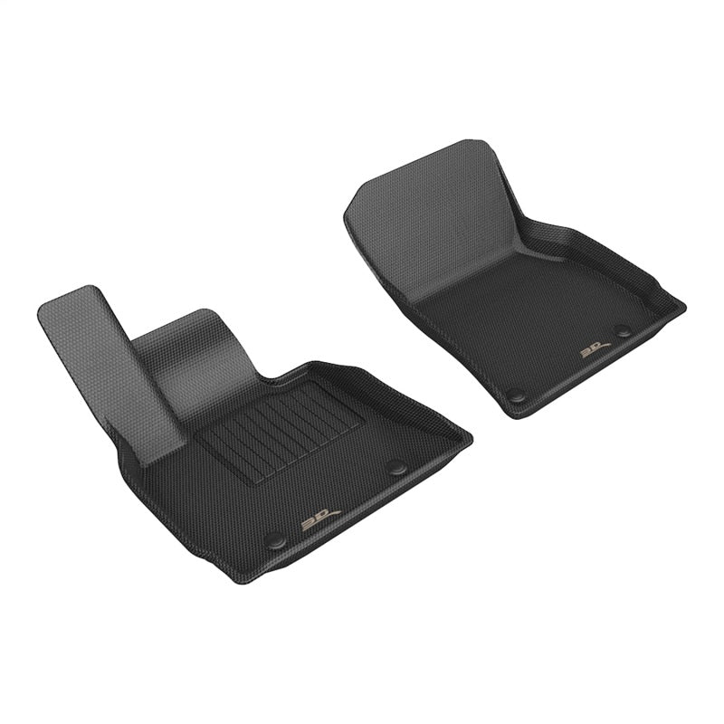 Black rubber floor mats for BMW X3 G45 by 3D MAXpider, designed to fit and protect the vehicle's interior.