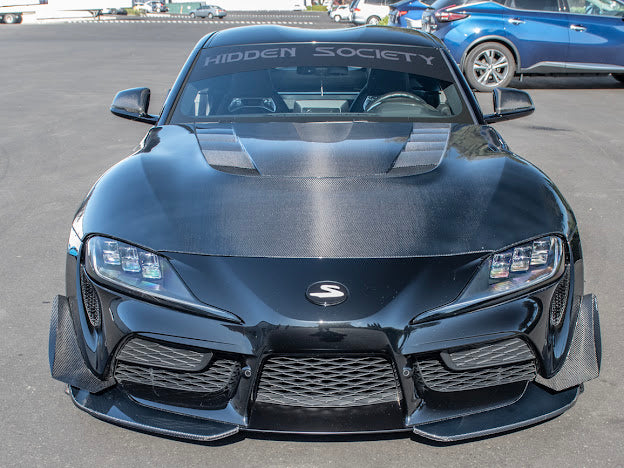 2020-UP TOYOTA SUPRA A91 | CARBON FIBER FRONT SPLITTER LIP GROUND EFFECTS (2 PEICE)