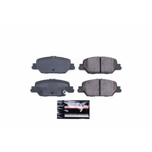 PowerStop 17-19 Honda CR-V Z23 Evolution Sport performance rear brake pads with hardware installed on vehicle.