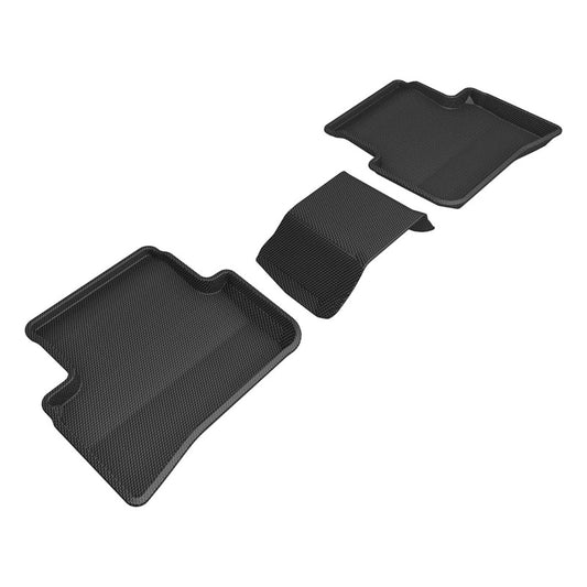 Black rubber 3D MAXpider 2023 Toyota GR Corolla hatchback second row floormats, designed for durable interior protection