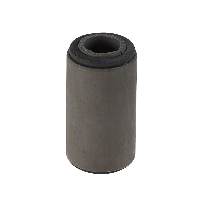 Moog 1970 Fargo A108 van front leaf spring bushing, automotive suspension part, showing the bushing installed on the spring.