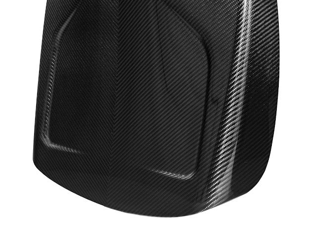 Recaro carbon fiber rear seat panel cover for 2016-2019 Cadillac ATS-V sedan, driver and passenger side, by Street Driven Performance.