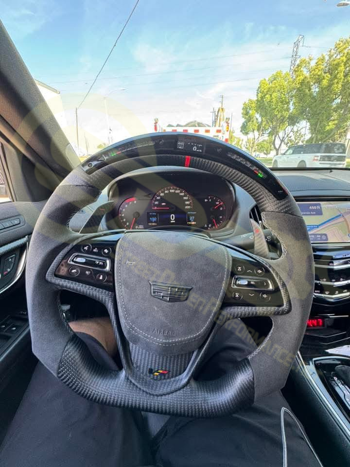 2013 - 2019 Cadillac ATS & ATS-V Custom Carbon Fiber Steering Wheel with options