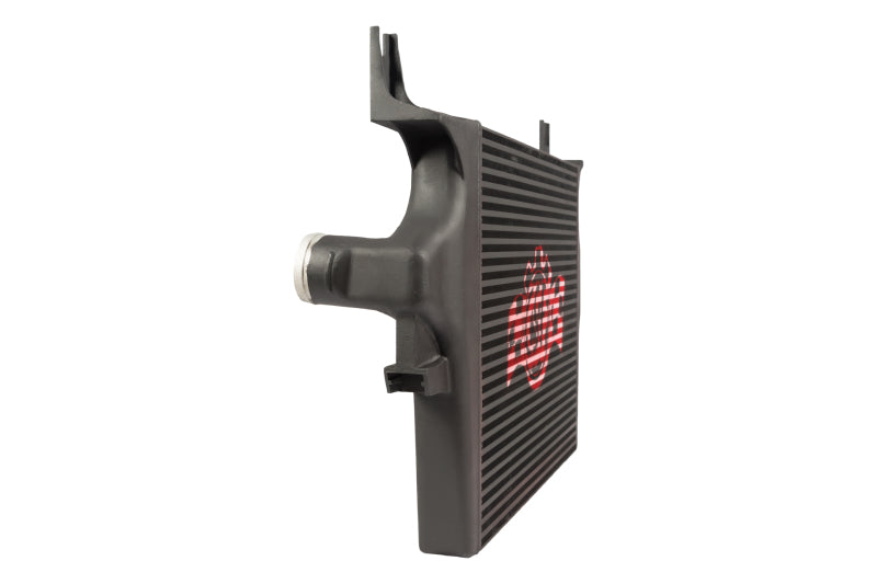 CSF 08-10 Ford Super Duty 6.4L Turbo Diesel Charge-Air-Cooler intercooler showing the metal core and inlet/outlet connections.