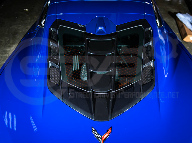 2020+ CORVETTE C8 ALL MODELS | ZR1 STYLE CARBON FLASH REAR WINDOW HATCH VENT LOUVER COVER