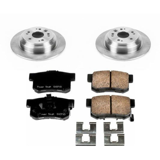 PowerStop OE rear brake kit for 2010-2011 Honda Accord Crosstour, including brake rotors and pads for reliable stopping power.