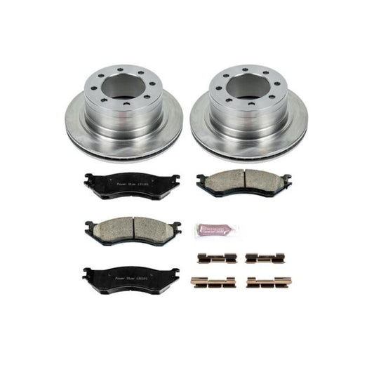 PowerStop OE rear brake kit for Dodge Ram 1500 2006-2008, includes brake rotors and pads for reliable stopping power.