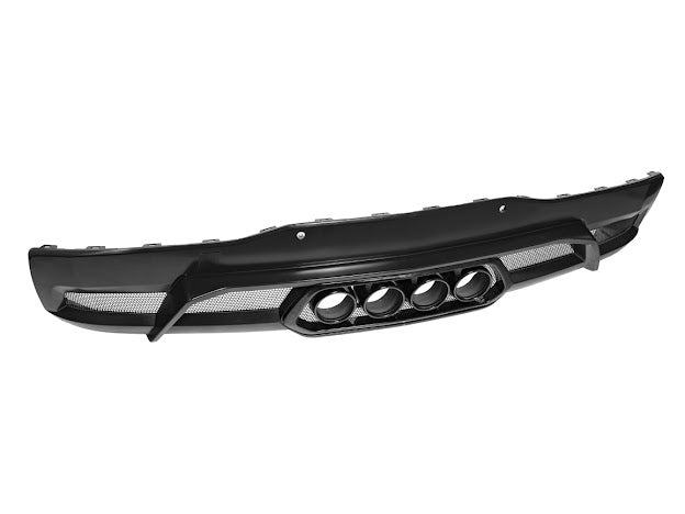 2020-Up Corvette C8 | Z06 Style Rear Center Quad Tips Exhaust Exit Grille Diffuser