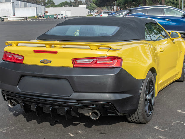 2016-Up Camaro |  Performance Track Style MATTE BLACK Rear Quad Exit Diffuser