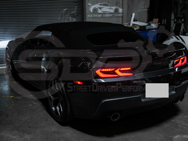 2014-2015 CHEVROLET CAMARO | GM C8 CORVETTE STYLE SEQUENTIAL SIGNAL LED REAR TAILLIGHT PAIR (CLEAR OR SMOKE TINTED LENSES)