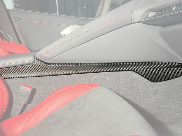 2020+ CORVETTE C8 | FACTORY STYLE CARBON FIBER CENTER CONSOLE SIDE PANEL TRIM VENT COVER