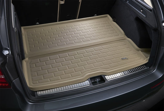 3D MAXpider 2023 Toyota Bz4X Kagu black foldable rubber cargo floor mats in vehicle trunk area