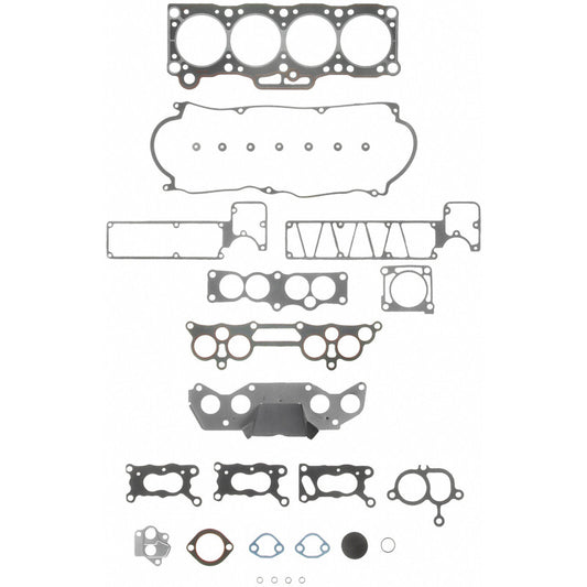 Fel-Pro Mazda B2200 HIS 9572 PT-1 PermaTorque engine cylinder head gasket set showing gasket components laid out on a white background.