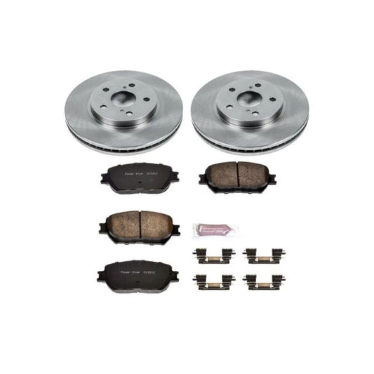 PowerStop OE brake kit for 2002 Toyota Camry, front autospecialty brake components with rotors and pads.