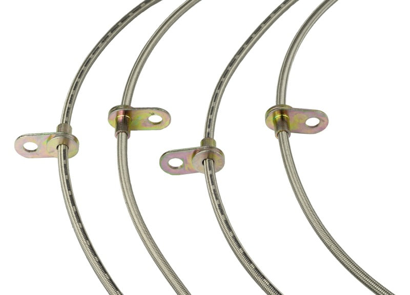 Goodridge stainless steel brake line kit for Chevrolet Camaro ZL1, featuring durable braided lines with fittings for improved braking performance.