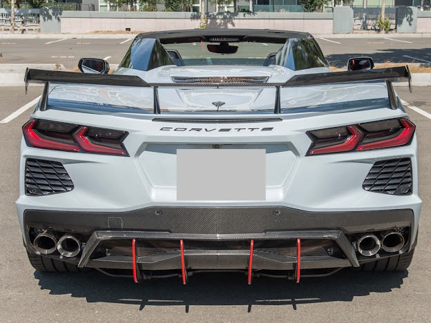 2020-UP CORVETTE C8 Z51 & STINGRAY | WICKERBILL REAR SPOILER HIGH WING