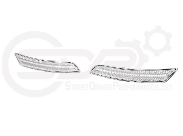 2016-2024 Chevrolet Camaro | Front Bumper Side Marker Lens w/ Amber LED Reflector Light Pair (Clear / Amber / Smoke)