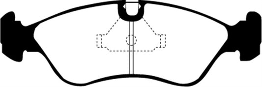 EBC Ultimax2 front brake pads for Daewoo Lanos 1.6 chassis, OE style, designed for reliable braking performance.