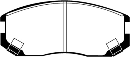 EBC Ultimax2 front brake pads for Dodge Colt 1991-1994, OE style brake pads with friction material for reliable stopping power.
