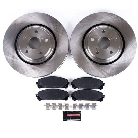 PowerStop OE brake kit for Lexus NX200t 2015-2017, front autospecialty brake components with rotors and calipers.