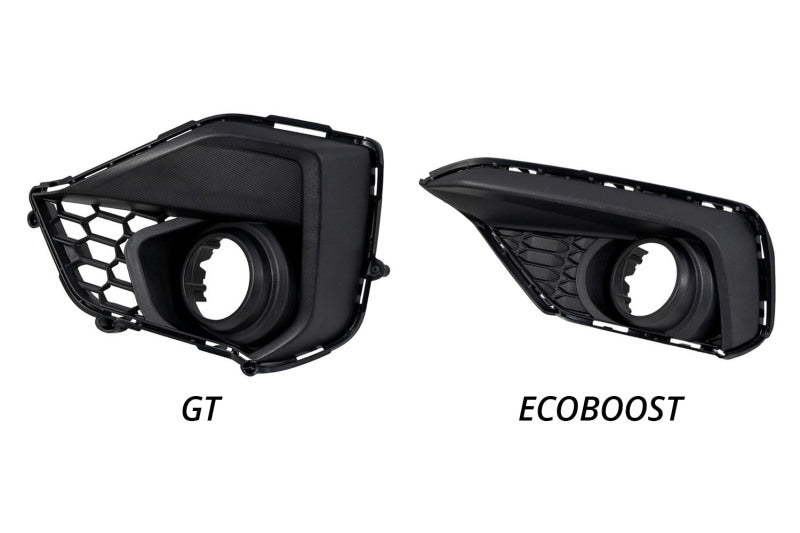 Diode Dynamics 2024 Ford Mustang GT Elite Series white add-on fog lamp kit with light bars and cubes.
