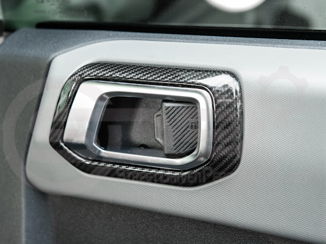 2021-UP FORD BRONCO CARBON FIBER REAR DOOR HANDLE TRIM COVER