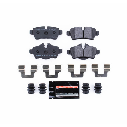 PowerStop rear track day racing brake pads for Mini Cooper 2007-2015, designed for high-performance braking and racing use.