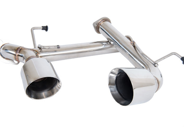 Street Driven Performance exhaust axle back for Scion FRS, Subaru BRZ, Toyota 86 with chrome or burnt blue tips, dual exhaust system.