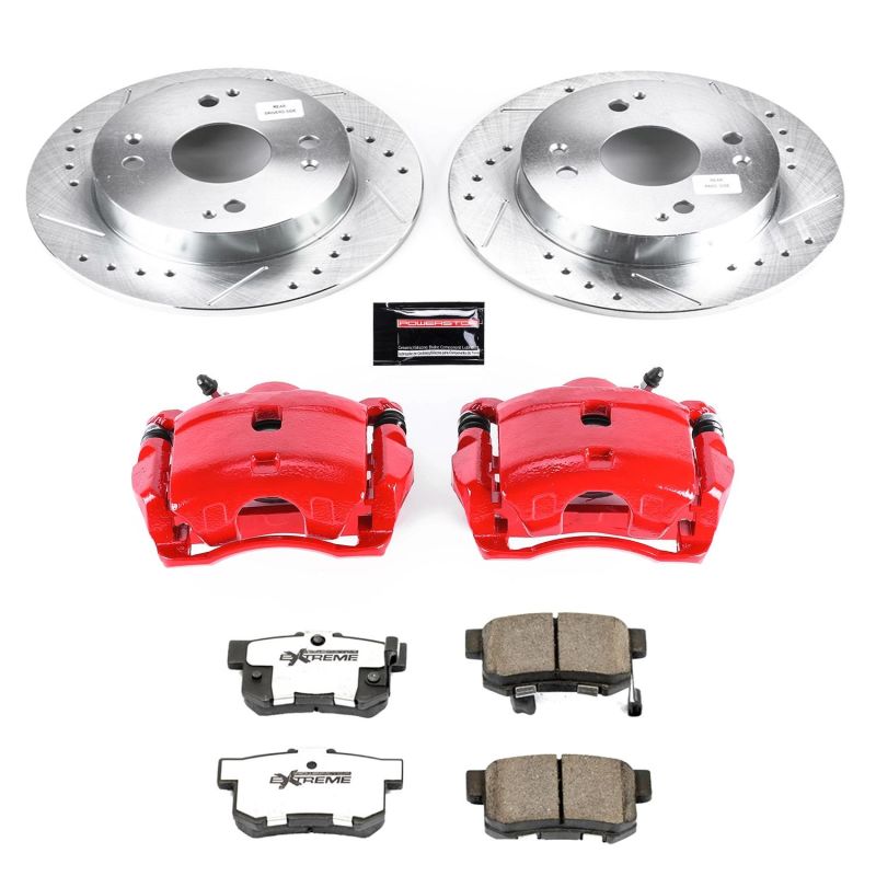 PowerStop Z26 Street Warrior rear brake kit with calipers for 1991-1997 Honda Accord, performance brake system.