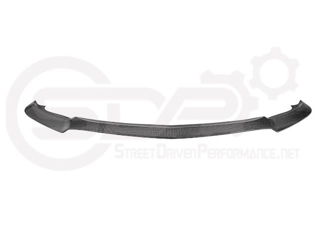 Blackwing style carbon fiber front bumper lip splitter for Cadillac CT5 Sport and CT5-V, enhances ground effects and sporty look.