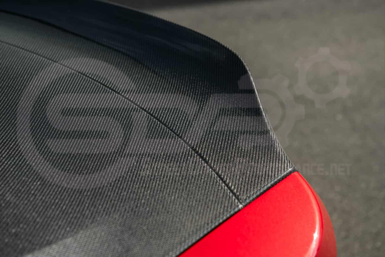 2024-UP FORD MUSTANG S650 | SUPER SNAKE STYLE CARBON FIBER REAR TRUNK DECKLID WITH INTEGRATED SPOILER WING
