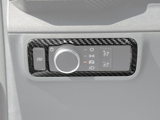 2024-Up Ford Mustang S650 | CARBON FIBER Interior Head Light Control Panel Trim Cover