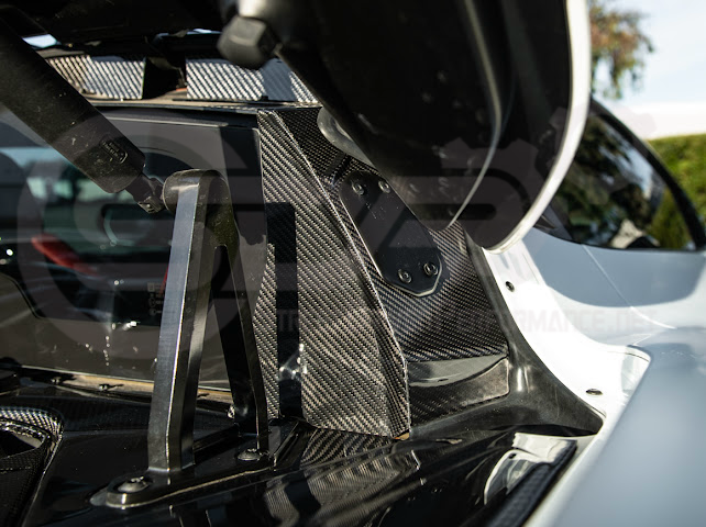 2020+ Chevrolet Corvette C8 Coupe | CARBON FIBER Rear Hatch B Pillar Hinge Cover Pair