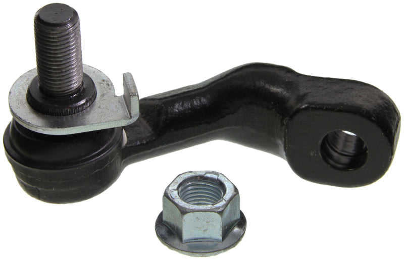 Moog front left sway bar endlink for 2004-2006 Infiniti G35, showing the metal link with bushings attached.