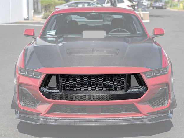 2024-UP MUSTANG S650 | CARBON FIBER FRONT UPPER GRILLE W/ GT MESH REPLACEMENT