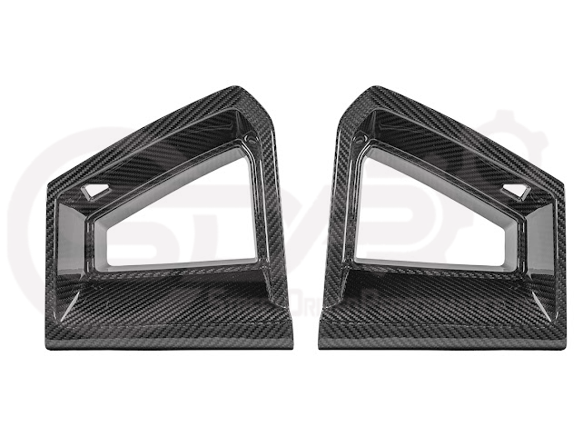 2024-Up Ford Mustang GT | DarkHorse Style CARBON FIBER Side Grille Air Intake Bezel Pair