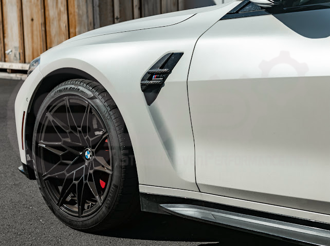 2021-UP BMW G82 G83 M4 | FACTORY REPLACEMENT CARBON FIBER SIDE FENDER VENT TRIM COVERS PAIR
