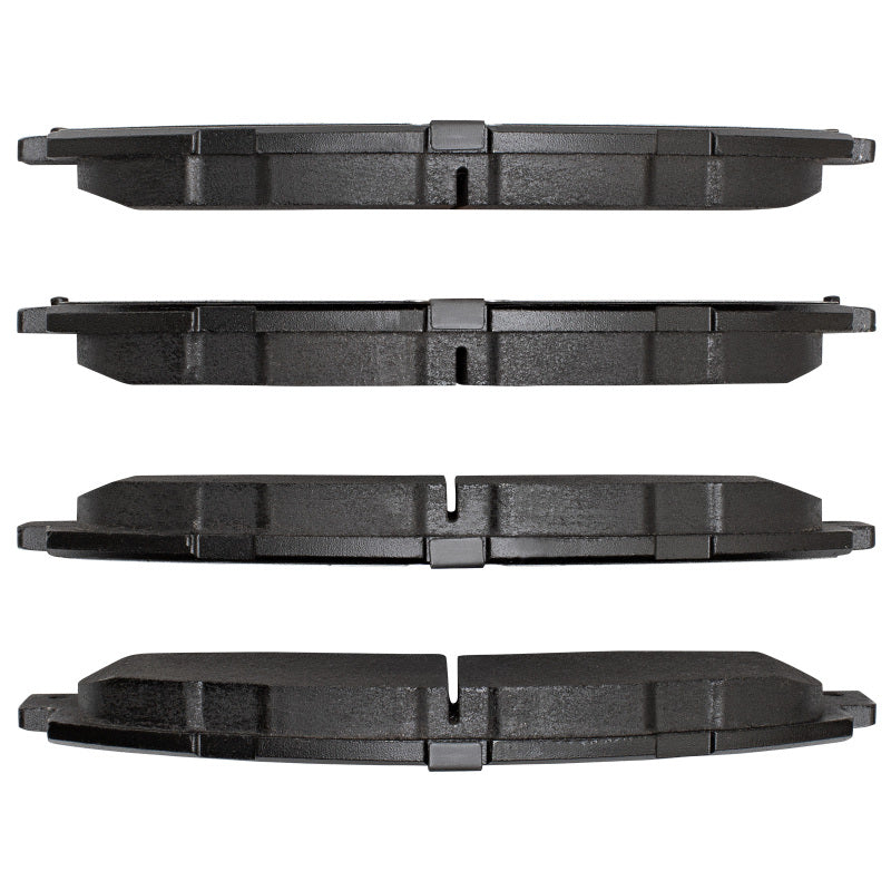 R1 Concepts performance brake pads for Ford E450 Super Duty chassis, front brake pads with high-quality friction material.