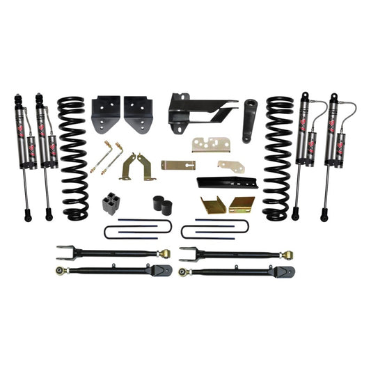 Skyjacker 6INKIT lift kit for 2017 Ford F250 4WD diesel truck showing suspension components and installation parts.