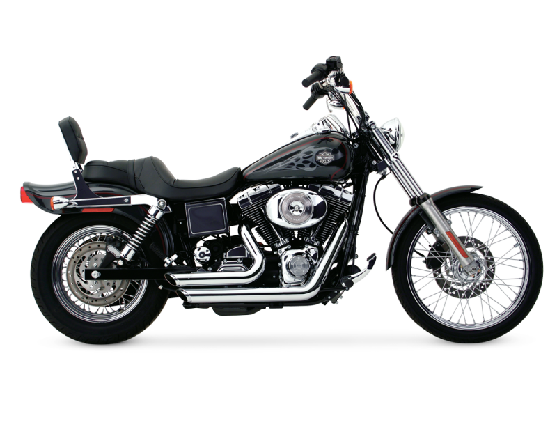 Vance & Hines HD Dyna 91-05 Shortshots Staggered full system exhaust for Harley-Davidson Dyna motorcycles.