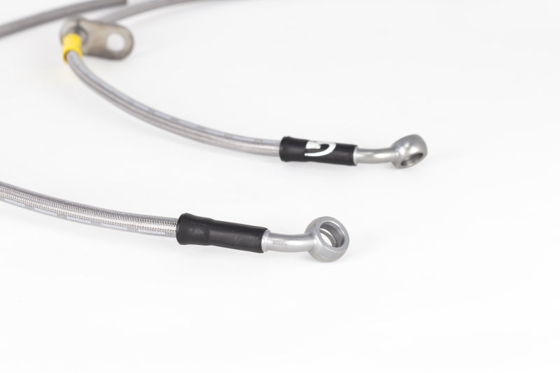 Goodridge stainless steel brake line kit for Chevrolet Camaro ZL1, showing durable braided brake lines with fittings.